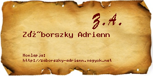 Záborszky Adrienn névjegykártya